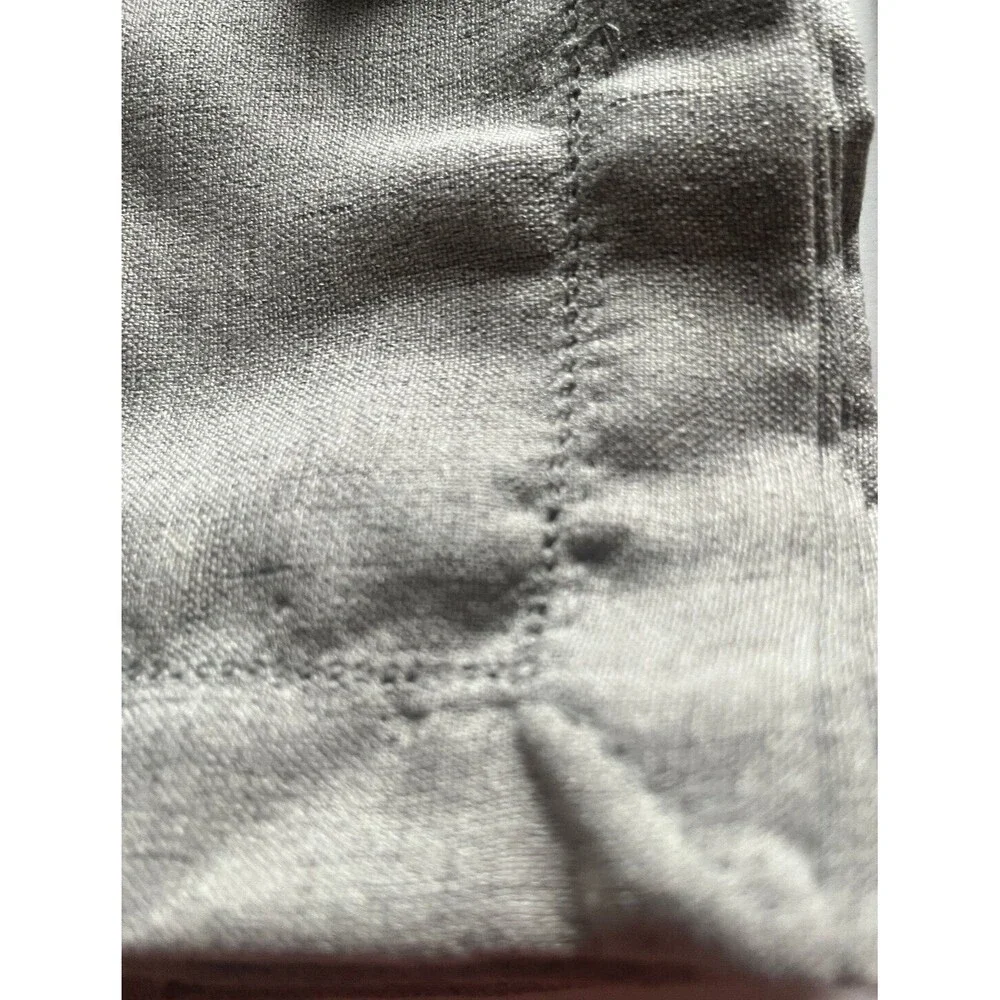 JCP Hemstitch Fabric Napkins Pebblestone Gray JC Penney 19x19 Easy Care Set of 4